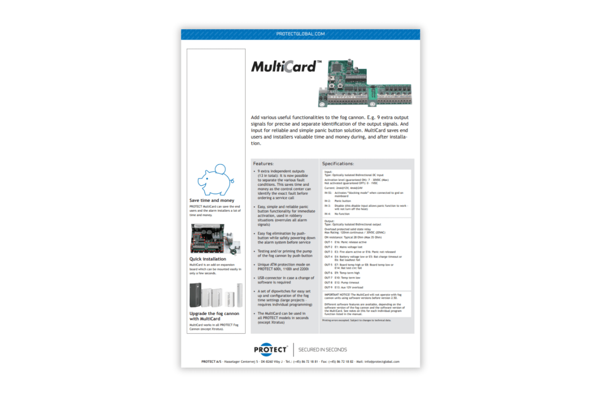 MultiCard datasheet