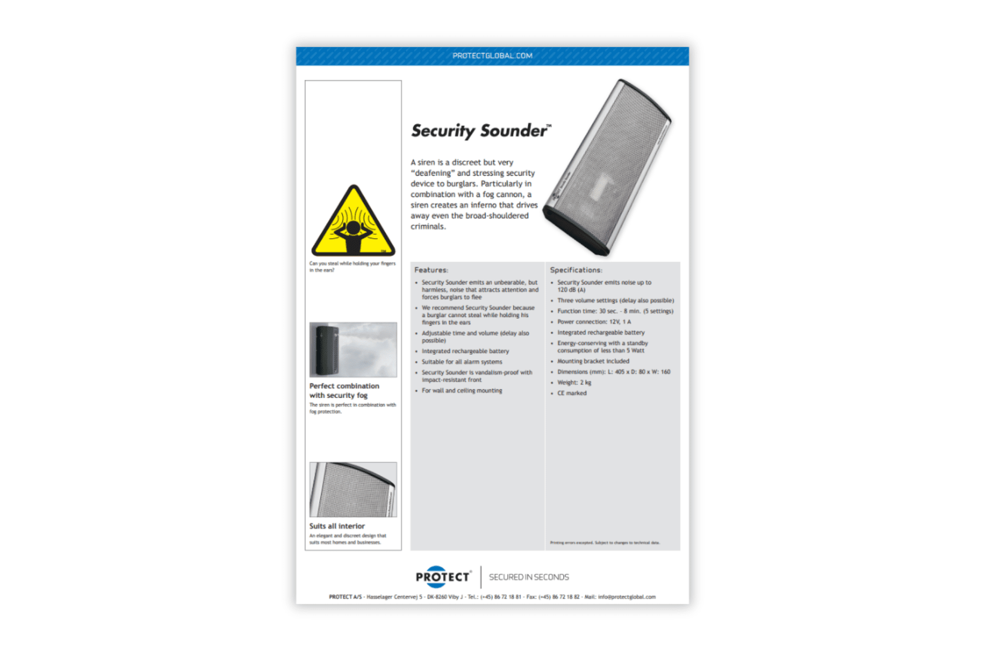 security sounder datasheet